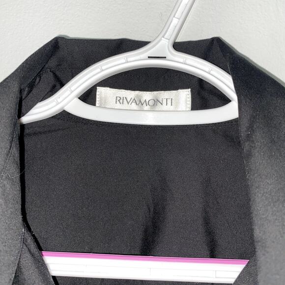Rivamonti Black Button-Up Long Sleeve Shirt Women's Classic Fit Size M - Picture 6 of 8